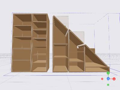 Meuble sous escalier tour