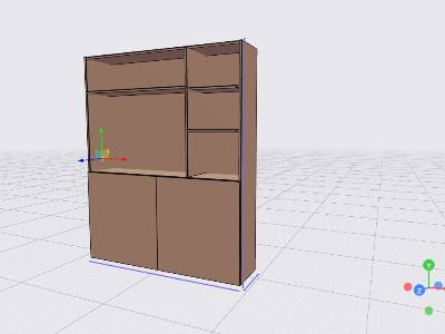 mueble separador de melamina